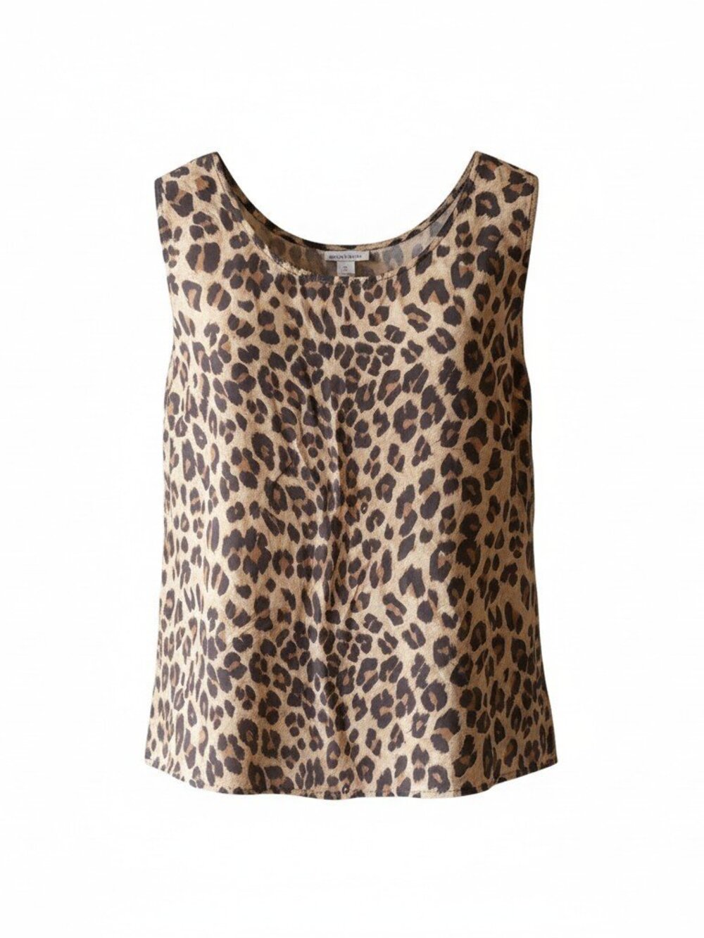 Vintage Stunt Tank Top  100% Silk Cami Leopard Print Y2K